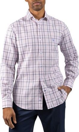 Tailorbyrd Plaid Linen Blend Button-Up Shirt in Light Pink at Nordstrom Rack, Size Xx-Large