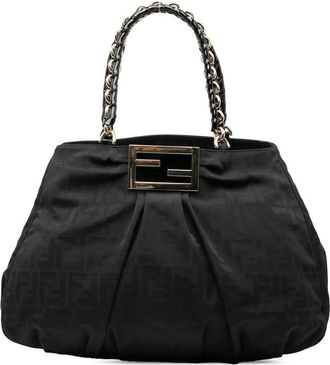 Fendi Pre-owned Fendi Large Zucca Canvas Mia Tote Ladies 8BR616