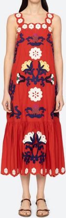 Sea New York Catrine Applique Tank Dress In Red