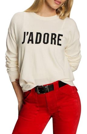 Sanctuary Crewneck Sweater in Ivory Chalk at Nordstrom, Size Medium