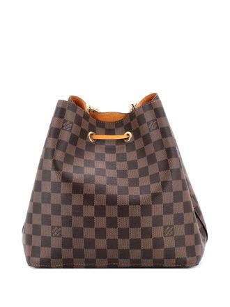 Louis Vuitton NeoNoe Handbag Damier with Leather MM bucket bag - Marrone