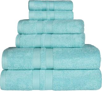 Superior Solid Cotton 6-Piece Towel Set in Cyan at Nordstrom Rack, Size 6 Piece Set