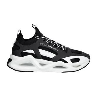 Emporio Armani Sneakers - Heren - Sneakers - Zwart - 41 1/3 EU - Polyester - Schoenen
