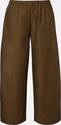 Khaite Roma cotton poplin wide-leg pants