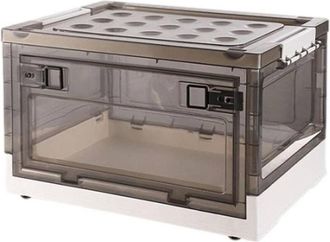 Trade Shop Trade Shop - Scatola Contenitore Stoccaggio Pieghevole Salvaspazio Con Ruote 51 X 34 X 24 Cm