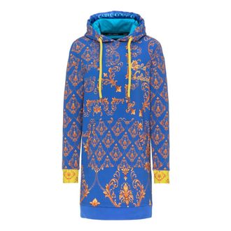 Carlo Colucci Sweat Dress - Dames - Hoodies - Blauw - XS - Katoen - Hoodies & sweatvesten