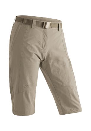 Maier Sports Caprihose MAIER SPORTS Kluane, Damen, Gr. 36, Normalgr&ouml;ssen, beige (dunkelbeige), 90% Polyamid, 10% Elasthan, Hosen Caprihose, Damen Shorts, kurze Wan