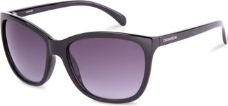 Calvin Klein Womens Ck19565s Square Sunglasses, Black/Gradient Grey, 60mm,17mm,140mm