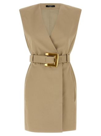 Balmain Beige Anthem dress