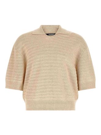 Jacquemus Le Polo Maille Chevron Polo Shirt