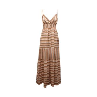 PHO Firenze Linnenmix Jurk - Dames - Maxi kleedjes - Roze - S - Linnen - Kleedjes