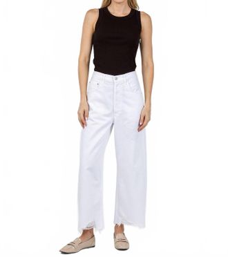 Citizens Of Humanity Ayla Raw Hem Crop Pants In Harlow (White)