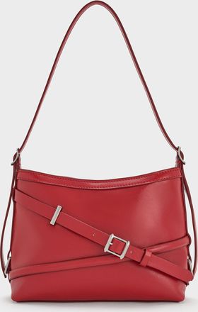 Charles & Keith Bryna Buckled-Strap Crossbody Bag