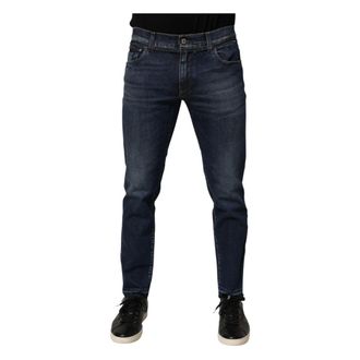 Dolce & Gabbana Slim-fit Jeans, male, Blue, Size: 3XL Cotton Stretch Skinny Jeans