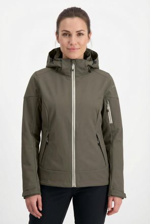 Icepeak Softshelljacke ICEPEAK BATHGATE, Damen, Gr. 36, granite, Obermaterial: 100% Polyester, Jacken Softshelljacke, sportlicher Stil, wasserabweisend, atmun