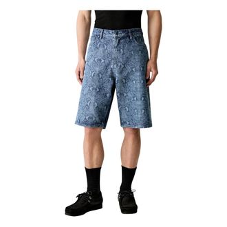 Daily Paper Clothing Snake Laser Denim Shorts - Heren - Korte broeken - Blauw - Maat: XL Denim