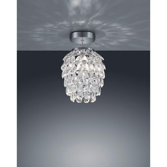 Trio Peque&ntilde;a L&aacute;mpara De Techo Decorativa Petty Grape Gems Cromo &Oslash;20 Cm Lighting