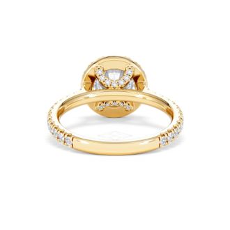 The Diamond Store 2.30ct Reina Lab Diamond Halo Engagement Ring in 18K Gold F/VS1
