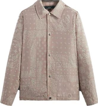 Kith Flocked Deconstructed Bandana Coaches Jacket Morganite KHM010370-613