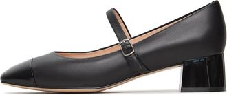 Cesare Gaspari Elegant Mary Jane Heels Briar - Black - Dames - Pumps - Zwart - 38 EU - Leer - Schoenen