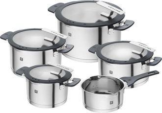 Zwilling Zwilling - Simplify 66870-005-0 Pots Set Stainless Steel 5 Pcs. Acero Inoxidable, Silver Black
