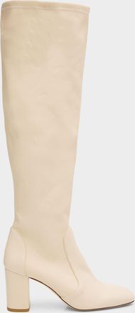 Stuart Weitzman 75mm Lucie Leather Knee-High Boots