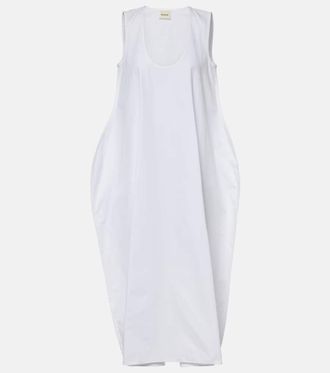 Khaite Coli cotton poplin midi dress