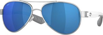 Costa 6S4006 Loreto Polarized 400605 Mens Sunglasses Silver Size 56