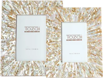 Tozai Home Twos Company Set Of 2 Natural Mop Photo Frames