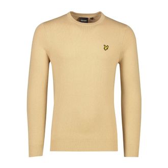 Lyle & Scott Truien & Vesten, Heren, Beige, XL, Katoen, Rondgebreide trui