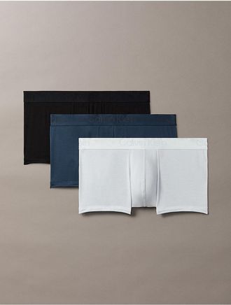 Calvin Klein Mens CK Black 3-Pack Low Rise Trunk - Multi - XL
