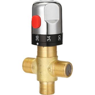 OEM V&aacute;lvula Mezcladora Termost&aacute;tica Ajustable Para Ba&ntilde;o, De Lat&oacute;n, Para Agua Caliente Y Fr&iacute;a, Con Control De Temperatura Para Calentador De Agua Dom&eacute;stico