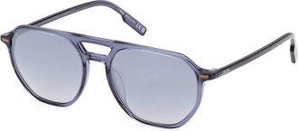 Ermenegildo Zegna EZ0212 90W Mens Sunglasses Blue Size 55