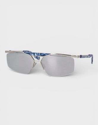 Dior Mens DIOR Mens Psychedelic Square-Frame Sunglasses Silver Grey Lens - Size: ONE size