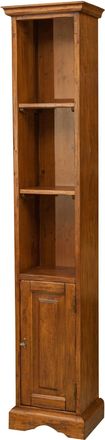 Biscottini International Biscottini - Peque&ntilde;a Biblioteca De Madera Maciza De Tilo Acabado Con Efecto Nogal 40x30x196 Cm