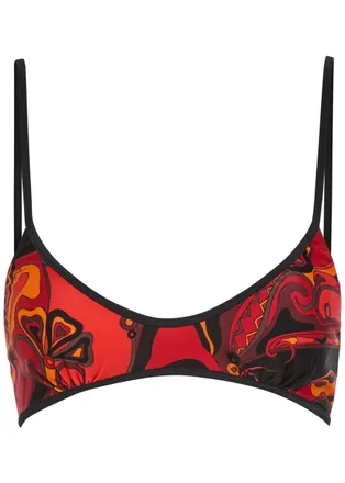 Pucci Printed Bikini top - Orange - S (UK8-10 / S)