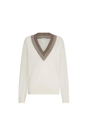 Brunello Cucinelli Cashmere and silk lightweight sweater in White at Nordstrom, Size Xx-Large Eu