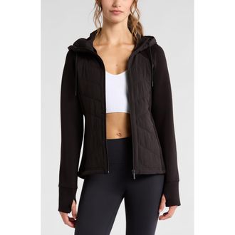 Zella Performance Hybrid Jacket in Black at Nordstrom Rack, Size X-Small