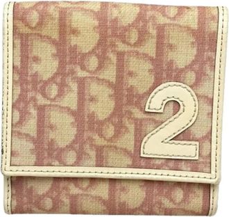 Dior Pre-owned Vintage Leren Portemonnee - Dames - Vintage Accessoires - Roze - ONE Size - Leer - Vintage