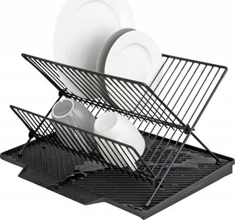 WENKO Escurreplatos Wenko Nelia Negro 40 X 25 Cm