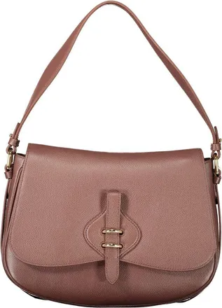 Coccinelle Brown Leather Womens Bag with Removable Strap and Womens Compartments