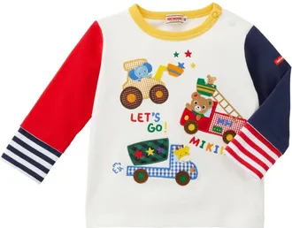 Miki House jersey T-shirt - kids - Cotton - 3 yrs - White