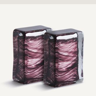 AM.PM Set van 2 glazen boekensteunen, Diafani