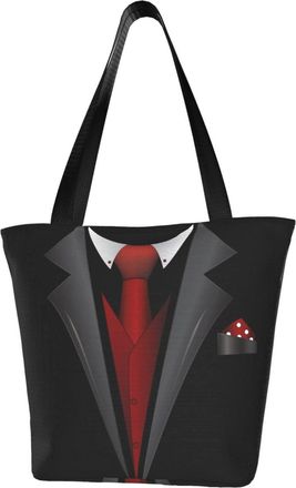 AOOEDM Tuxedo Clipart Tote Bag Women Capacity Shoulder Grocery Shopping Bags