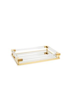 Jonathan Adler Jacques Tray in Clear /Brass at Nordstrom