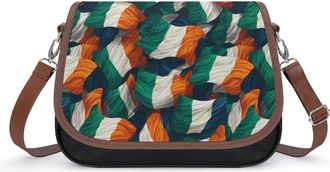 Generic Waving Ireland Flags Fashion Womens Crossbody Bags Novelty Handbag Shoulder Bag Purse