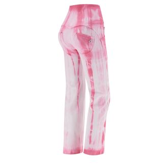 Freddy Pantaloni push up WR.UP cropped vita alta gabardine tie dye