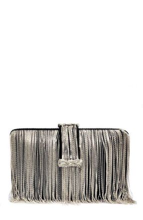 Simitri Chunky Clutch in Black, Silver at Nordstrom
