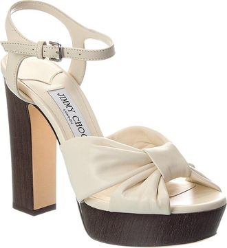 Jimmy Choo London Heloise 120 Leather Platform Sandal