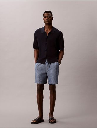 Calvin Klein Jeans Calvin Klein Mens Chambray Pull-On Shorts - Bright Blue - 2XL